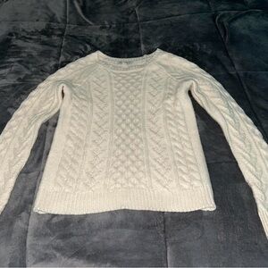 Forever 21 Cream Cable Knit Sweater
